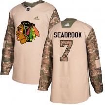 Youth Adidas Chicago Blackhawks Brent Seabrook Camo Veterans Day Practice Jersey - Authentic