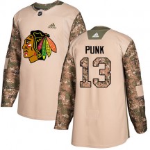 Youth Adidas Chicago Blackhawks CM Punk Camo Veterans Day Practice Jersey - Authentic