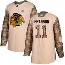 Youth Adidas Chicago Blackhawks Cody Franson Camo Veterans Day Practice Jersey - Authentic