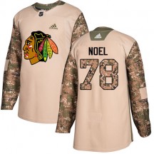 Youth Adidas Chicago Blackhawks Nathan Noel Camo Veterans Day Practice Jersey - Authentic
