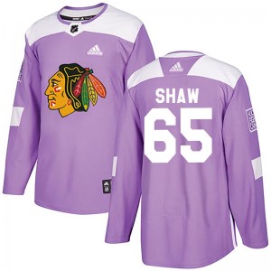 Youth Adidas Chicago Blackhawks Andrew Shaw Purple Fights Cancer Practice Jersey - Authentic