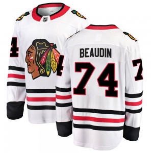 Men's Fanatics Branded Chicago Blackhawks Nicolas Beaudin White ized Away Jersey - Breakaway