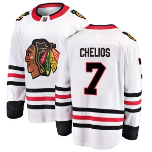 Men's Fanatics Branded Chicago Blackhawks Chris Chelios White Away Jersey - Breakaway