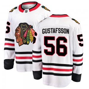 Men's Fanatics Branded Chicago Blackhawks Erik Gustafsson White Away Jersey - Breakaway