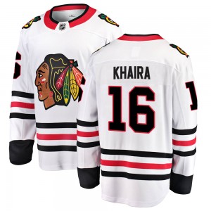 Men's Fanatics Branded Chicago Blackhawks Jujhar Khaira White Away Jersey - Breakaway