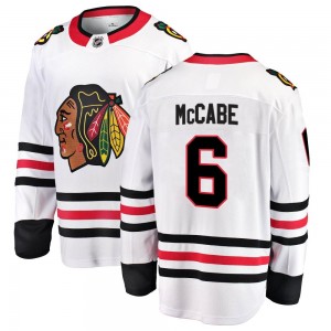 Men's Fanatics Branded Chicago Blackhawks Jake McCabe White Away Jersey - Breakaway