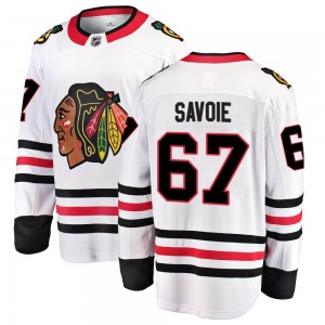 Men's Fanatics Branded Chicago Blackhawks Samuel Savoie White Away Jersey - Breakaway