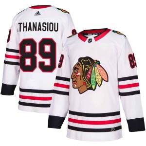 Youth Adidas Chicago Blackhawks Andreas Athanasiou White Away Jersey - Authentic
