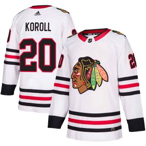 Youth Adidas Chicago Blackhawks Cliff Koroll White Away Jersey - Authentic