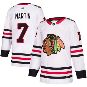 Youth Adidas Chicago Blackhawks Pit Martin White Away Jersey - Authentic