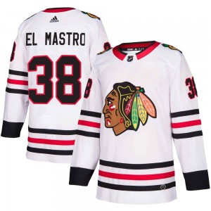 Youth Adidas Chicago Blackhawks Ethan Del Mastro White Away Jersey - Authentic