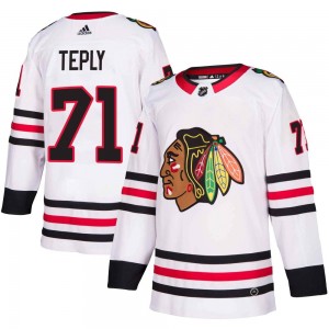 Youth Adidas Chicago Blackhawks Michal Teply White Away Jersey - Authentic