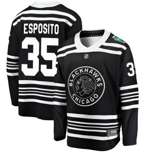 Men's Fanatics Branded Chicago Blackhawks Tony Esposito Black 2019 Winter Classic Jersey - Breakaway