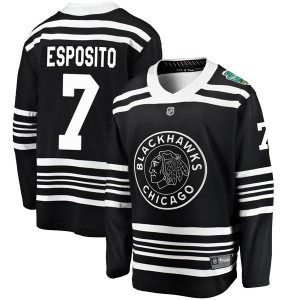 Men's Fanatics Branded Chicago Blackhawks Phil Esposito Black 2019 Winter Classic Jersey - Breakaway