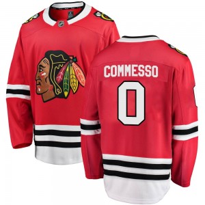 Youth Fanatics Branded Chicago Blackhawks Drew Commesso Red Home Jersey - Breakaway