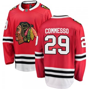 Youth Fanatics Branded Chicago Blackhawks Drew Commesso Red Home Jersey - Breakaway