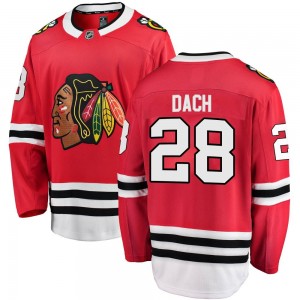 Youth Fanatics Branded Chicago Blackhawks Colton Dach Red Home Jersey - Breakaway