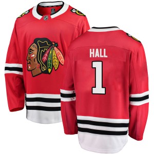 Youth Fanatics Branded Chicago Blackhawks Glenn Hall Red Home Jersey - Breakaway