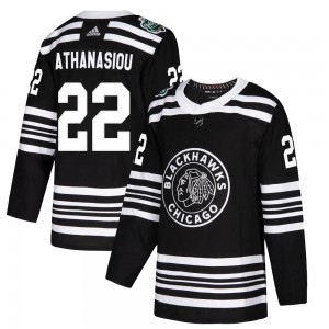 Men's Adidas Chicago Blackhawks Andreas Athanasiou Black 2019 Winter Classic Jersey - Authentic