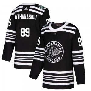Men's Adidas Chicago Blackhawks Andreas Athanasiou Black 2019 Winter Classic Jersey - Authentic