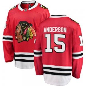 Men's Fanatics Branded Chicago Blackhawks Joey Anderson Red Home Jersey - Breakaway
