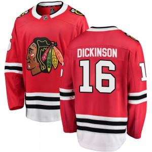 Men's Fanatics Branded Chicago Blackhawks Jason Dickinson Red Home Jersey - Breakaway
