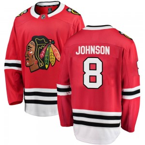 Men's Fanatics Branded Chicago Blackhawks Jack Johnson Red Home Jersey - Breakaway