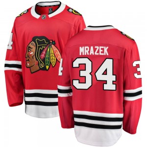 Men's Fanatics Branded Chicago Blackhawks Petr Mrazek Red Home Jersey - Breakaway