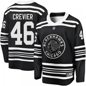Men's Fanatics Branded Chicago Blackhawks Louis Crevier Black Breakaway Alternate 2019/20 Jersey - Premier