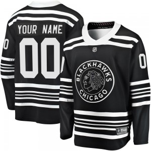 Men's Fanatics Branded Chicago Blackhawks Custom Black Custom Breakaway Alternate 2019/20 Jersey - Premier