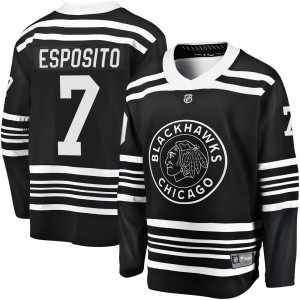 Men's Fanatics Branded Chicago Blackhawks Phil Esposito Black Breakaway Alternate 2019/20 Jersey - Premier