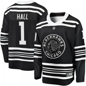 Men's Fanatics Branded Chicago Blackhawks Glenn Hall Black Breakaway Alternate 2019/20 Jersey - Premier
