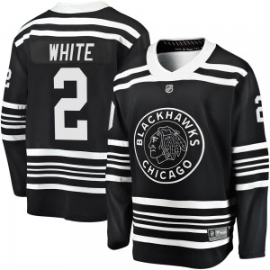 Men's Fanatics Branded Chicago Blackhawks Bill White White Breakaway Black Alternate 2019/20 Jersey - Premier