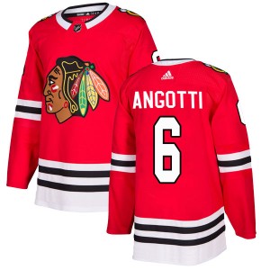 Men's Adidas Chicago Blackhawks Lou Angotti Red Home Jersey - Authentic