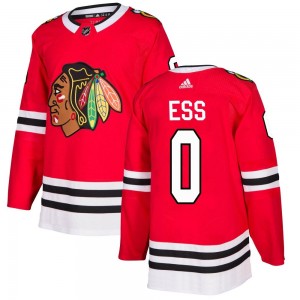 Men's Adidas Chicago Blackhawks Joshua Ess Red Home Jersey - Authentic