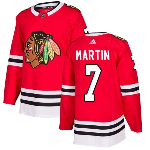 Men's Adidas Chicago Blackhawks Pit Martin Red Home Jersey - Authentic