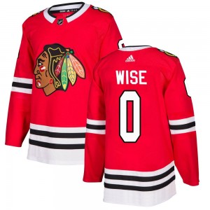 Men's Adidas Chicago Blackhawks Jake Wise Red Home Jersey - Authentic