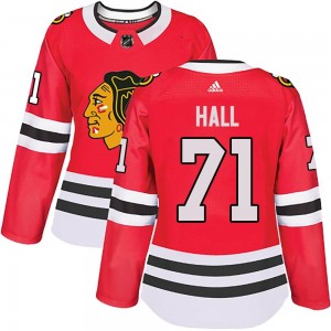 Women's Adidas Chicago Blackhawks Taylor Hall Red Home Jersey - Authentic