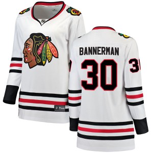 Women's Fanatics Branded Chicago Blackhawks Murray Bannerman White Away Jersey - Breakaway