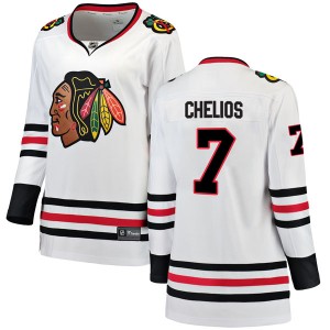 Women's Fanatics Branded Chicago Blackhawks Chris Chelios White Away Jersey - Breakaway