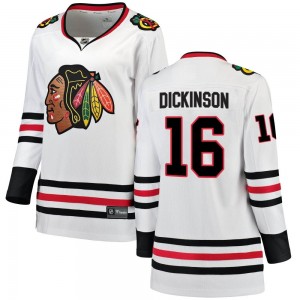 Women's Fanatics Branded Chicago Blackhawks Jason Dickinson White Away Jersey - Breakaway