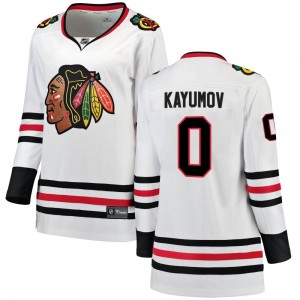 Women's Fanatics Branded Chicago Blackhawks Artur Kayumov White Away Jersey - Breakaway