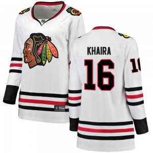 Women's Fanatics Branded Chicago Blackhawks Jujhar Khaira White Away Jersey - Breakaway