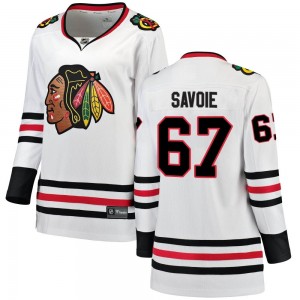 Women's Fanatics Branded Chicago Blackhawks Samuel Savoie White Away Jersey - Breakaway
