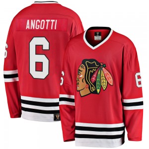 Youth Fanatics Branded Chicago Blackhawks Lou Angotti Red Breakaway Heritage Jersey - Premier