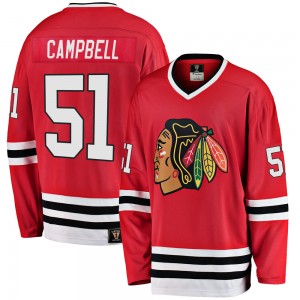 Youth Fanatics Branded Chicago Blackhawks Brian Campbell Red Breakaway Heritage Jersey - Premier