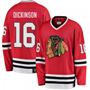 Youth Fanatics Branded Chicago Blackhawks Jason Dickinson Red Breakaway Heritage Jersey - Premier
