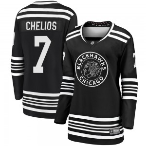 Women's Fanatics Branded Chicago Blackhawks Chris Chelios Black Breakaway Alternate 2019/20 Jersey - Premier