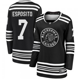 Women's Fanatics Branded Chicago Blackhawks Phil Esposito Black Breakaway Alternate 2019/20 Jersey - Premier
