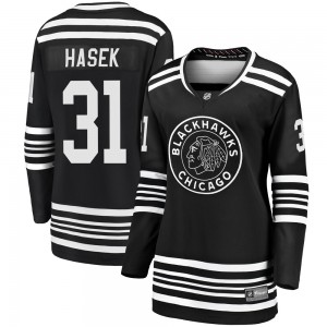Women's Fanatics Branded Chicago Blackhawks Dominik Hasek Black Breakaway Alternate 2019/20 Jersey - Premier